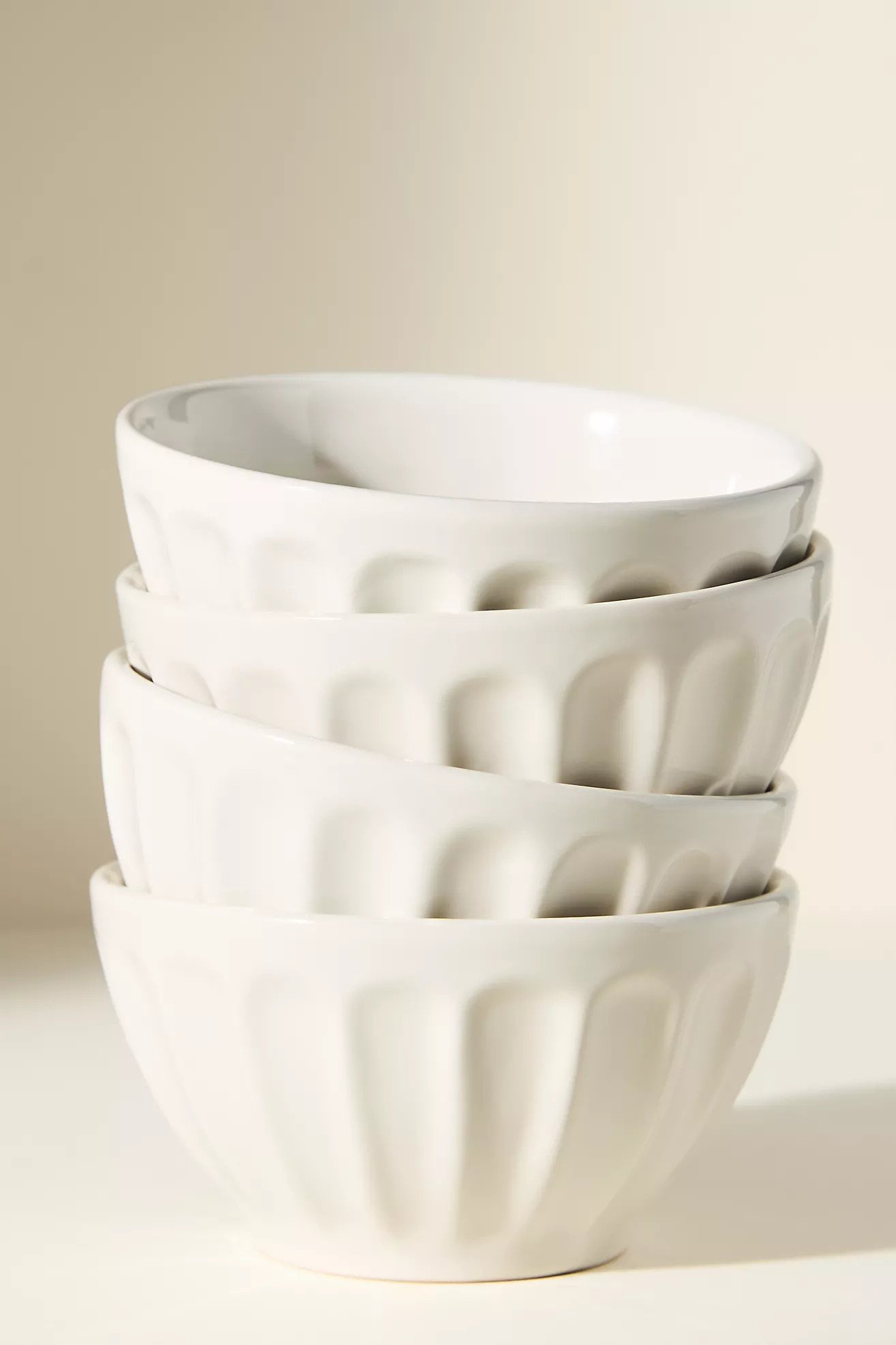 Amelie Latte Cereal Bowls, Set of 4 | Anthropologie (US)