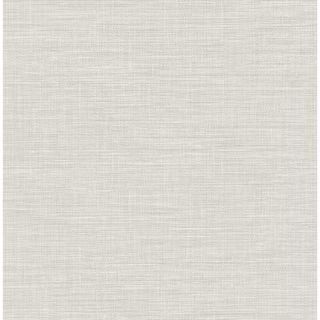 Exhale Light Grey Faux Grasscloth Light Grey Paper Strippable Roll (Covers 56.4 sq. ft.) | The Home Depot