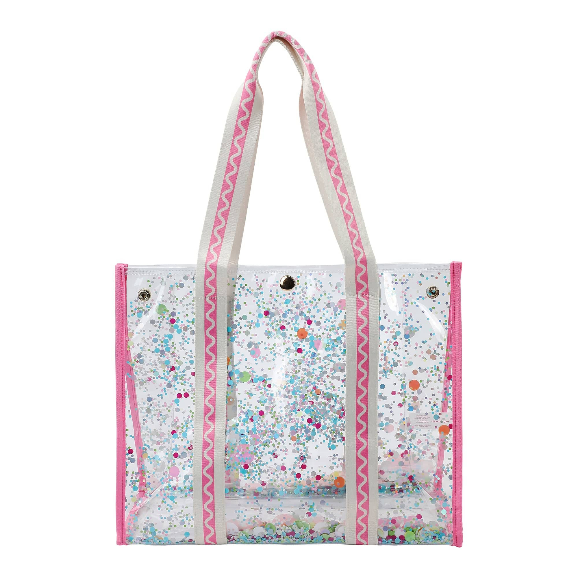 Confetti Clear Vinyl Tote Bag | Packed Party