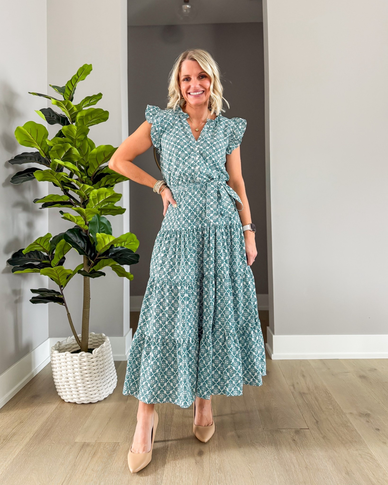 This dress from @Gibsonlook is so pretty! It’s perfect for family photos, showers, graduation season, Easter and more! I’m wearing an xxsmall. Use my code: THRIFTYWIFE10 for 10% off! 

#LTKSeasonal #LTKPetite #LTKOver40