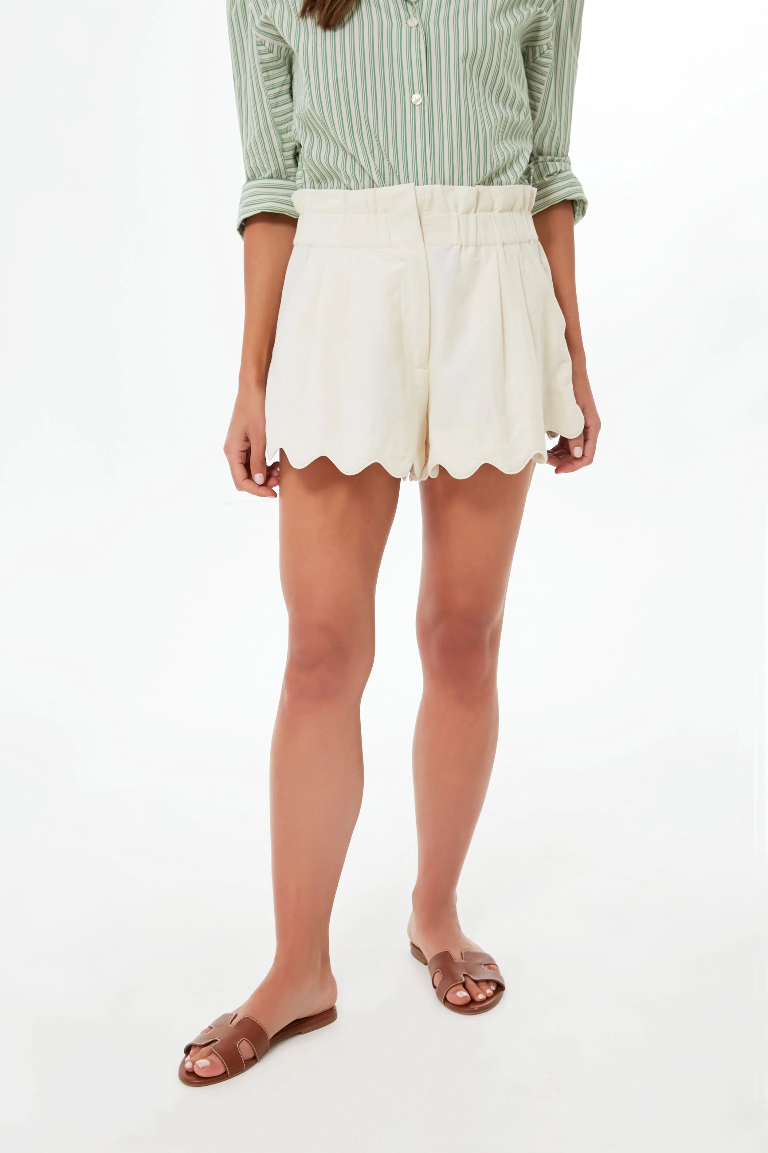 Cream Leona Shorts | Tuckernuck (US)