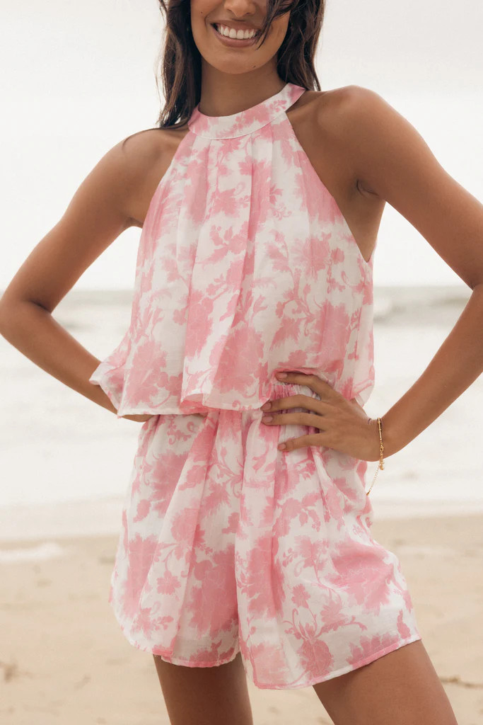 Isabelle Romper - Pink Floral | Petal & Pup (US)