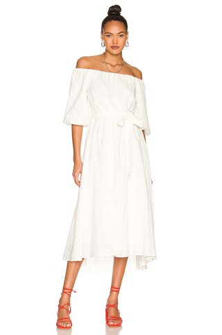 MINKPINK Bowes Midi Dress in White from Revolve.com | Revolve Clothing (Global)