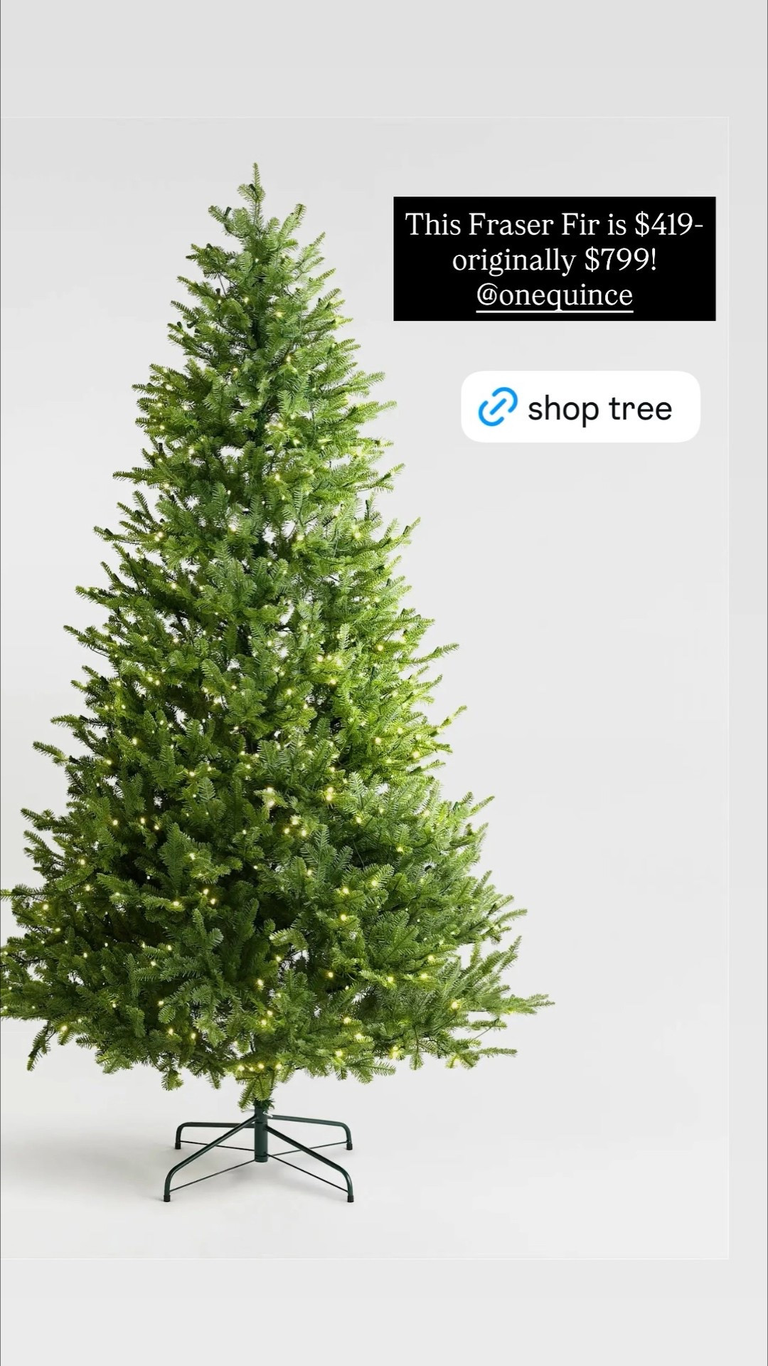 This Fraser Fir is $419-originally $799!  @onequince
