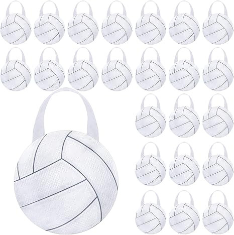 Shihanee 24 Pcs Volleyball Party Favor Bags, Sport Game Treat Handbags, Non Woven Gift Bags for S... | Amazon (US)