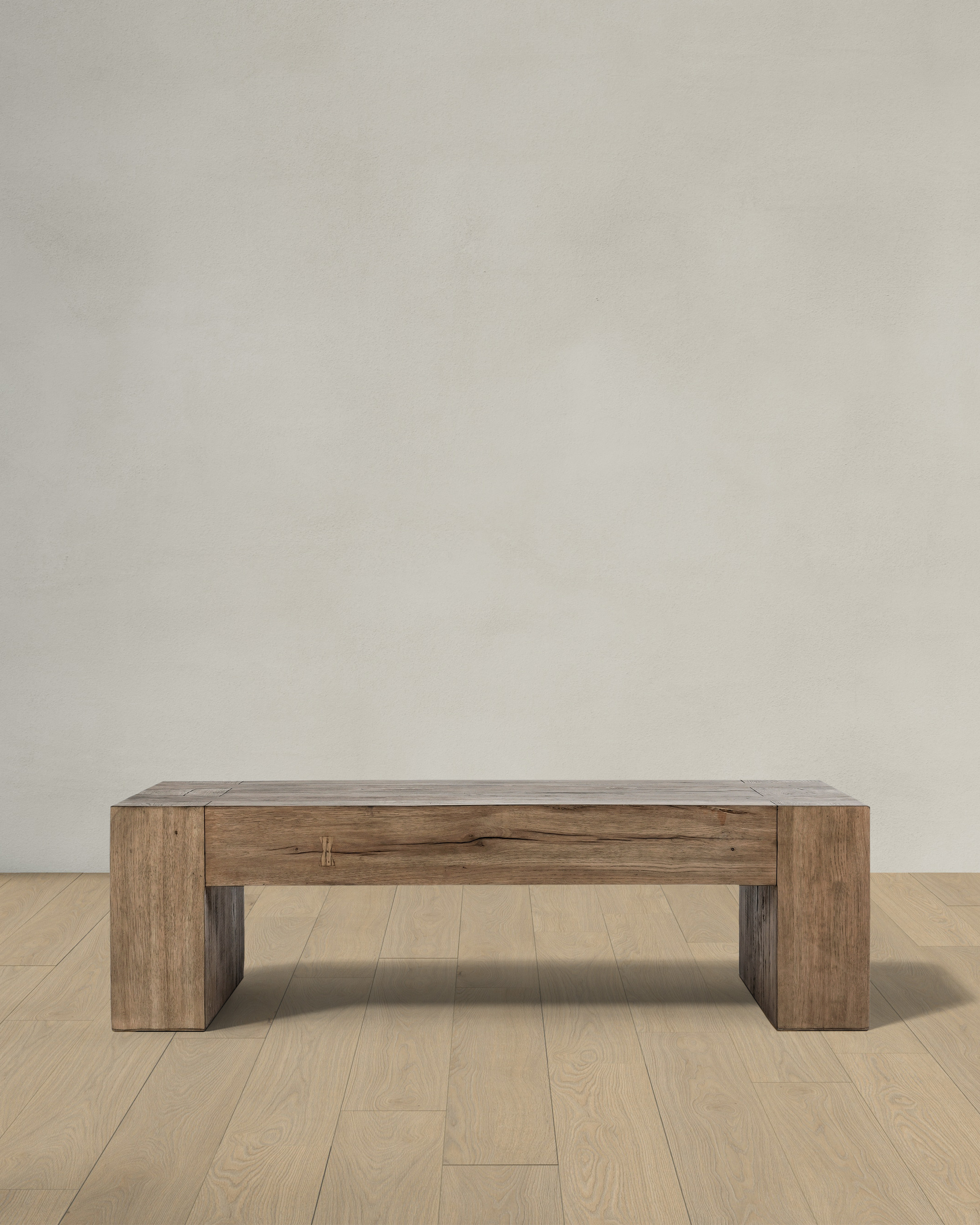 Quince Reclaimed Oak Waterfall Coffee Table in Cafe Brown, Wood | Quince