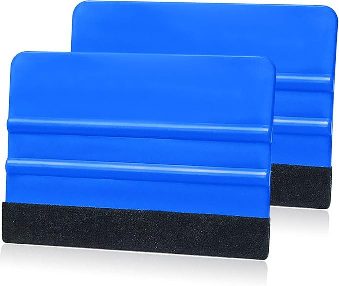 2 Pieces Wallpaper Smoothing Tool, Vehicle Vinyl Felt Squeegee Window Tint Film Tool for Peel and... | Amazon (US)