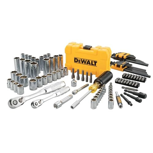 DEWALT Mechanics Tools Kit and Socket Set, 1/4" & 3/8" Drive, SAE, 108-Piece (DWMT73801) | Amazon (US)