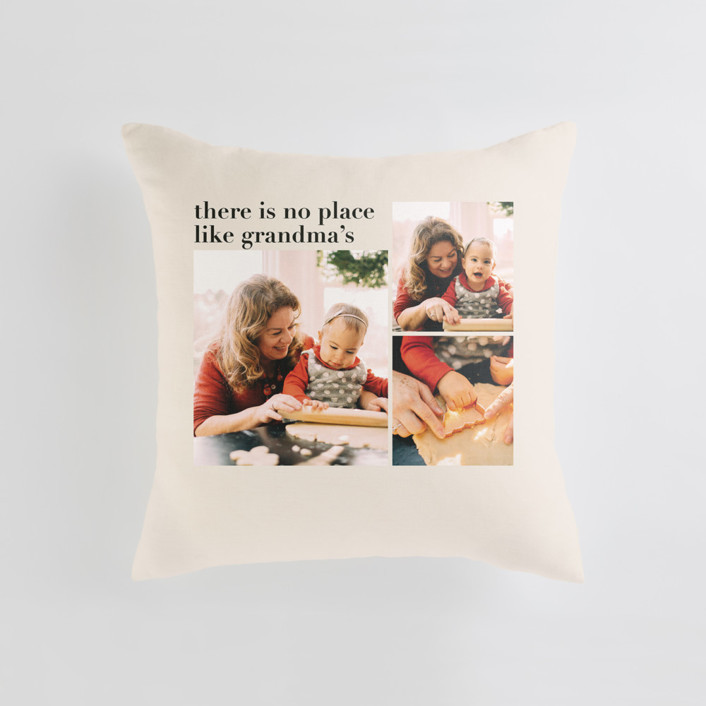 "Everlasting Cheer" - Customizable Medium 20 Inch Photo Pillow in Beige by Aspacia Kusulas. | Minted