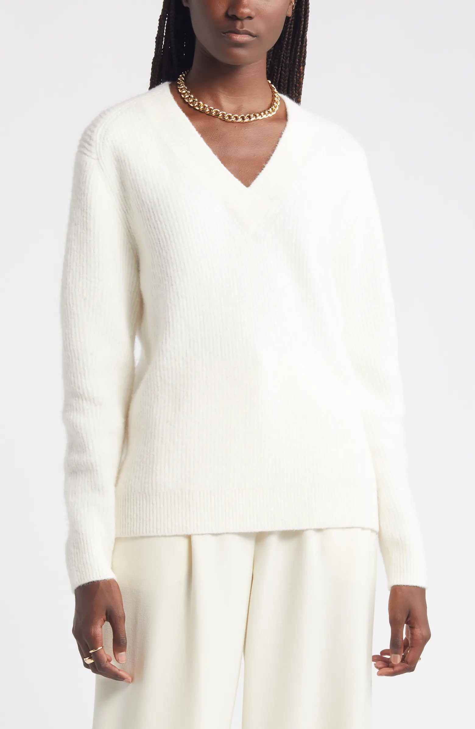Nordstrom Rib V-Neck Sweater | Nordstrom | Nordstrom