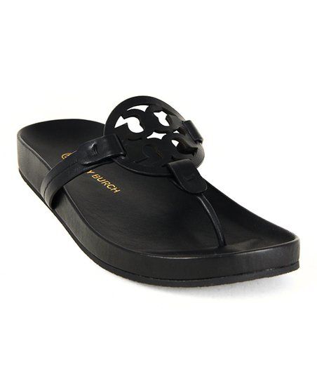 Black Cloud Miller Leather Sandal - Women | Zulily