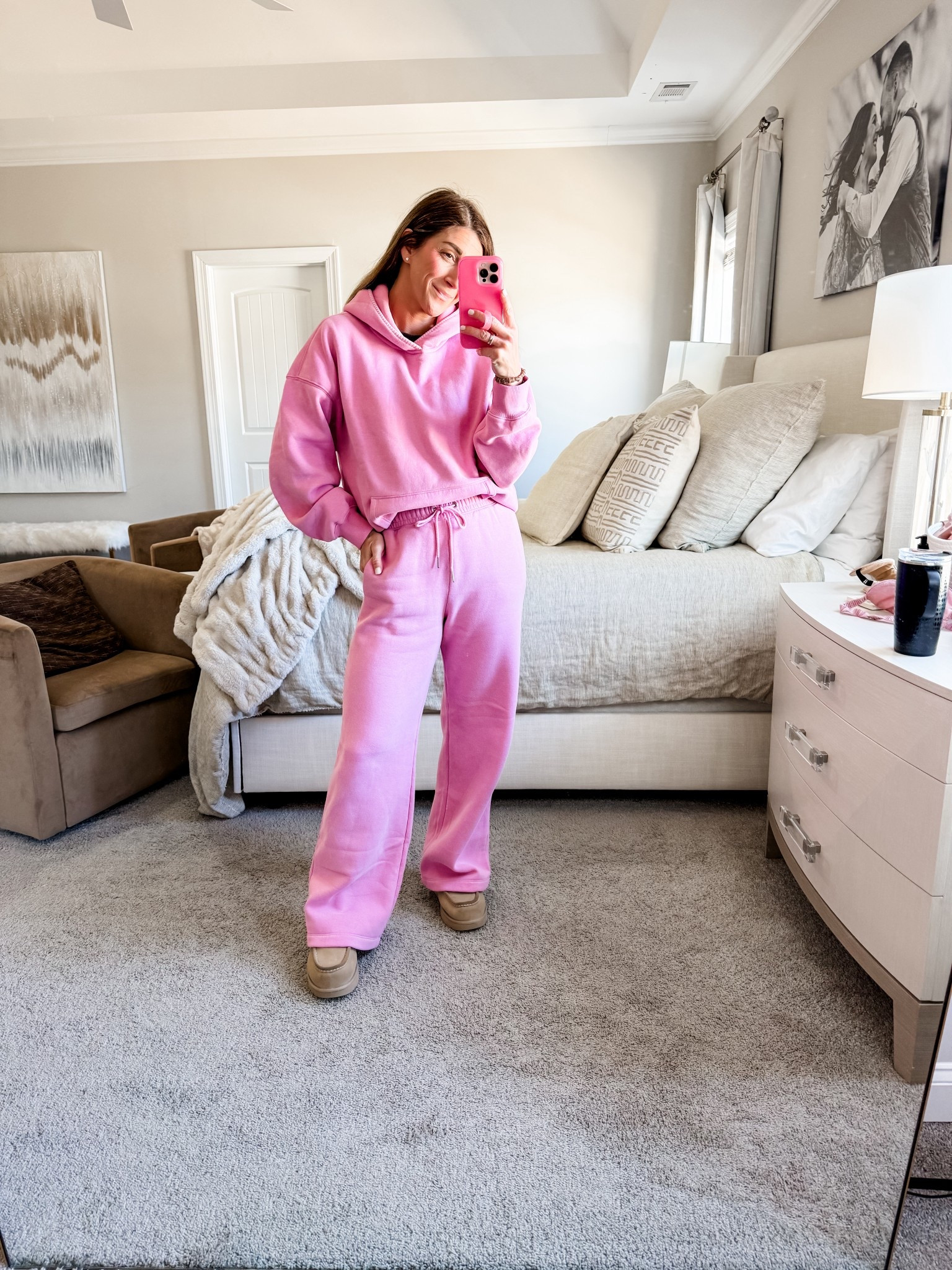 This Sunday Hoodie and sweatpants from Abercrombie are so comfy and perfect for lounging at home or for cold days out and about. 

I got a medium in the hoodie and small in the pants. True to size fit.
The hoodie has really pretty stitching on the hood with pockets on the front and the sweatpants are adjustable with a drawstring and have pockets. Both come in other colors. 

Lounge | sweatpants | sweatshirt | hoodie | pink | active | leisure | athleisure | fit | travel | athletic | fit | comfy | set | hoodie | pants | fleece | mom life | daily | ootd



#LTKootd #LTKTravel #LTKdayinmylife