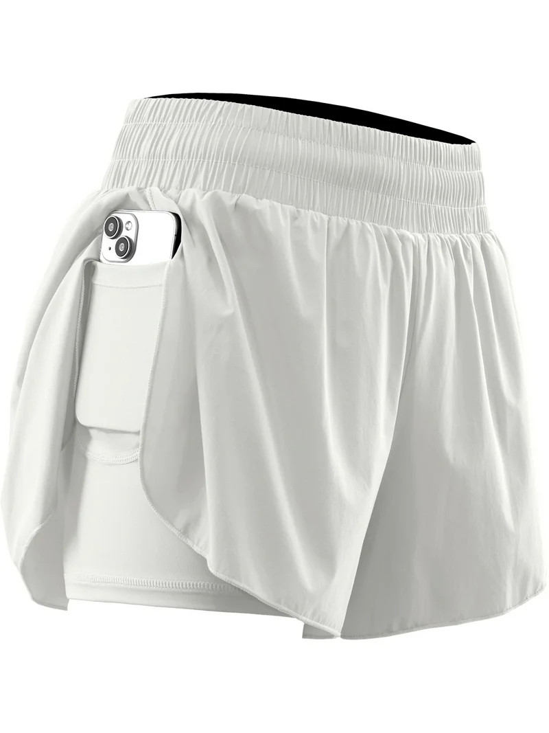 NELEUS Womens 2 in 1 Workout Yoga Shorts for Athletic Gym Running Casual Summer Short with Pocket... | Walmart (US)