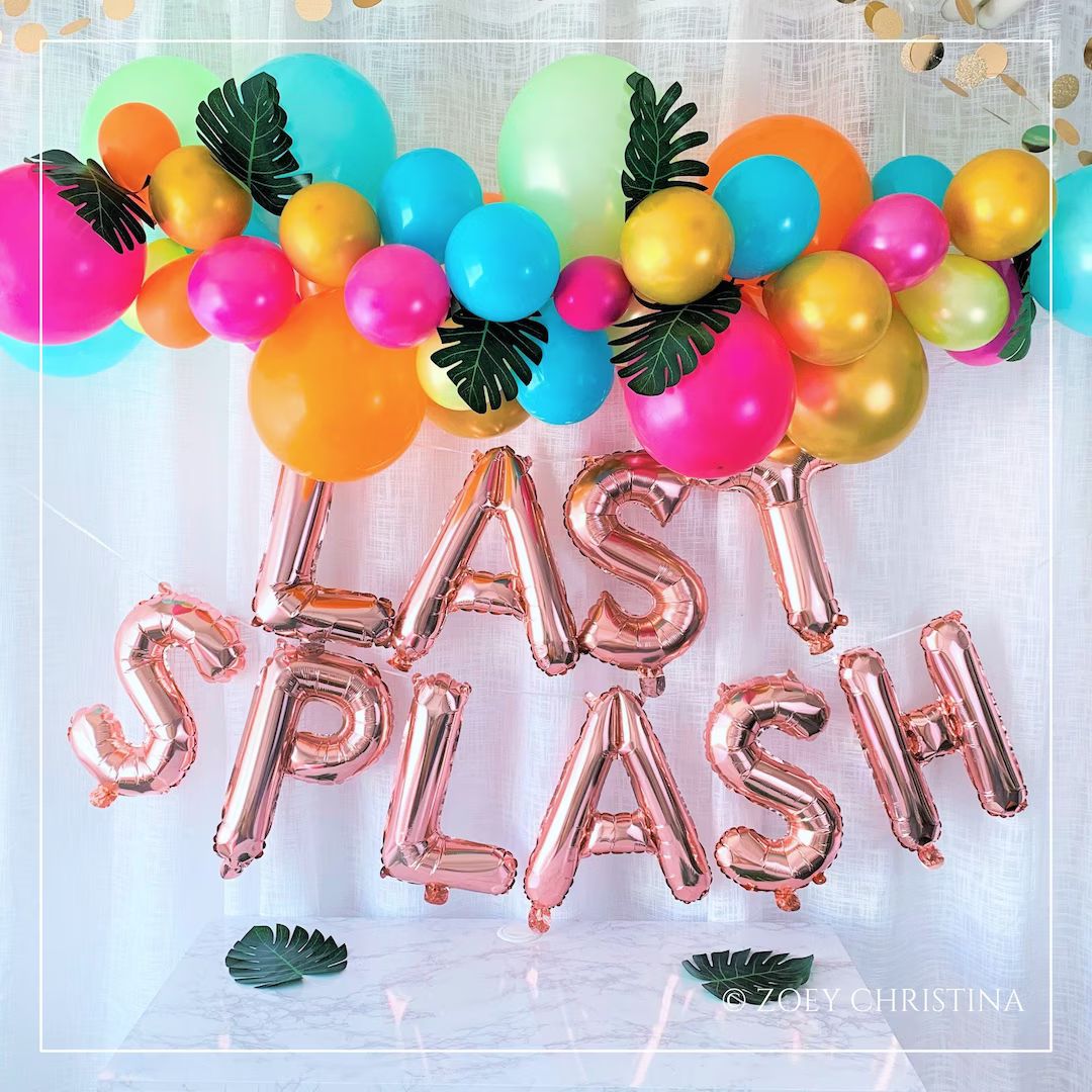 Last Splash Banner Bachelorette Party, Bridal Pool Party Tropical Decorations, Bride Swim Party f... | Etsy (US)