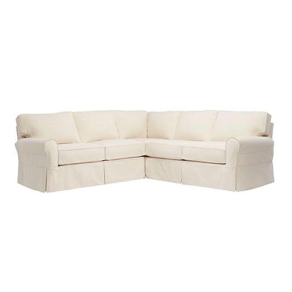Mayfair 2-Piece Classic Natural Sectional with Loveseat | The Home Depot