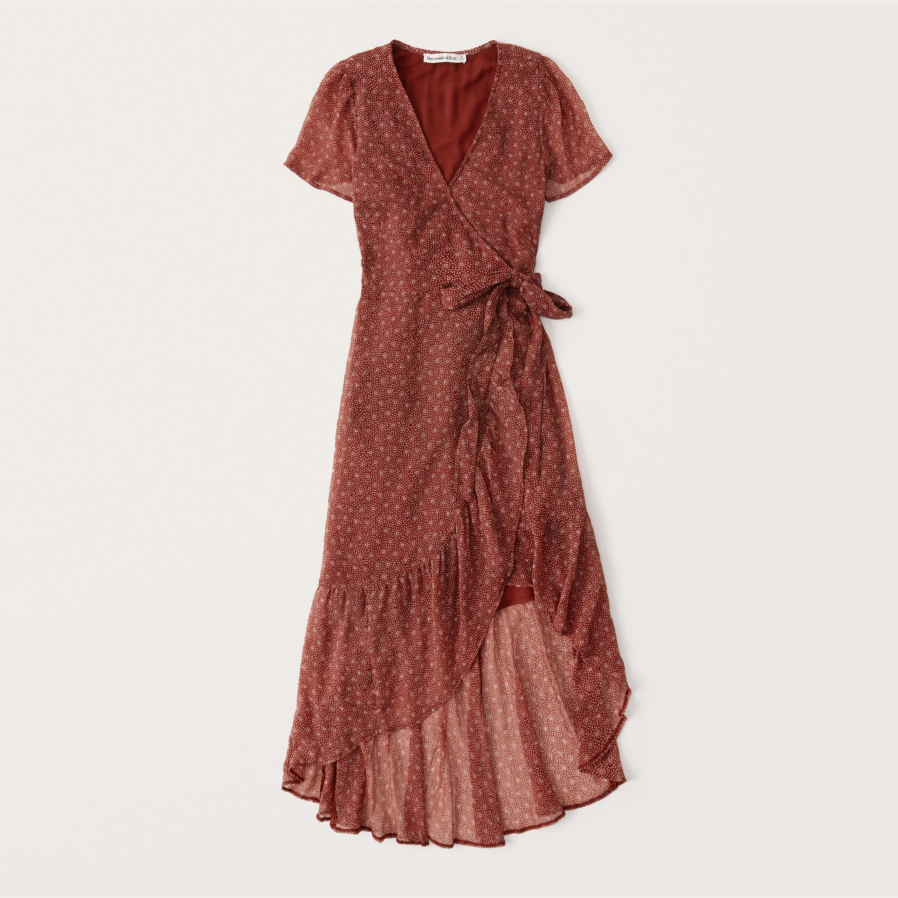 Wrap-Front Midi Dress | Abercrombie & Fitch (US)