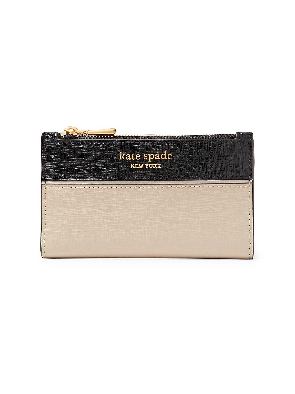 Women's Morgan Colorblocked Saffiano Leather Small Slim Bifold Wallet - Earthenware | Saks Fifth Avenue