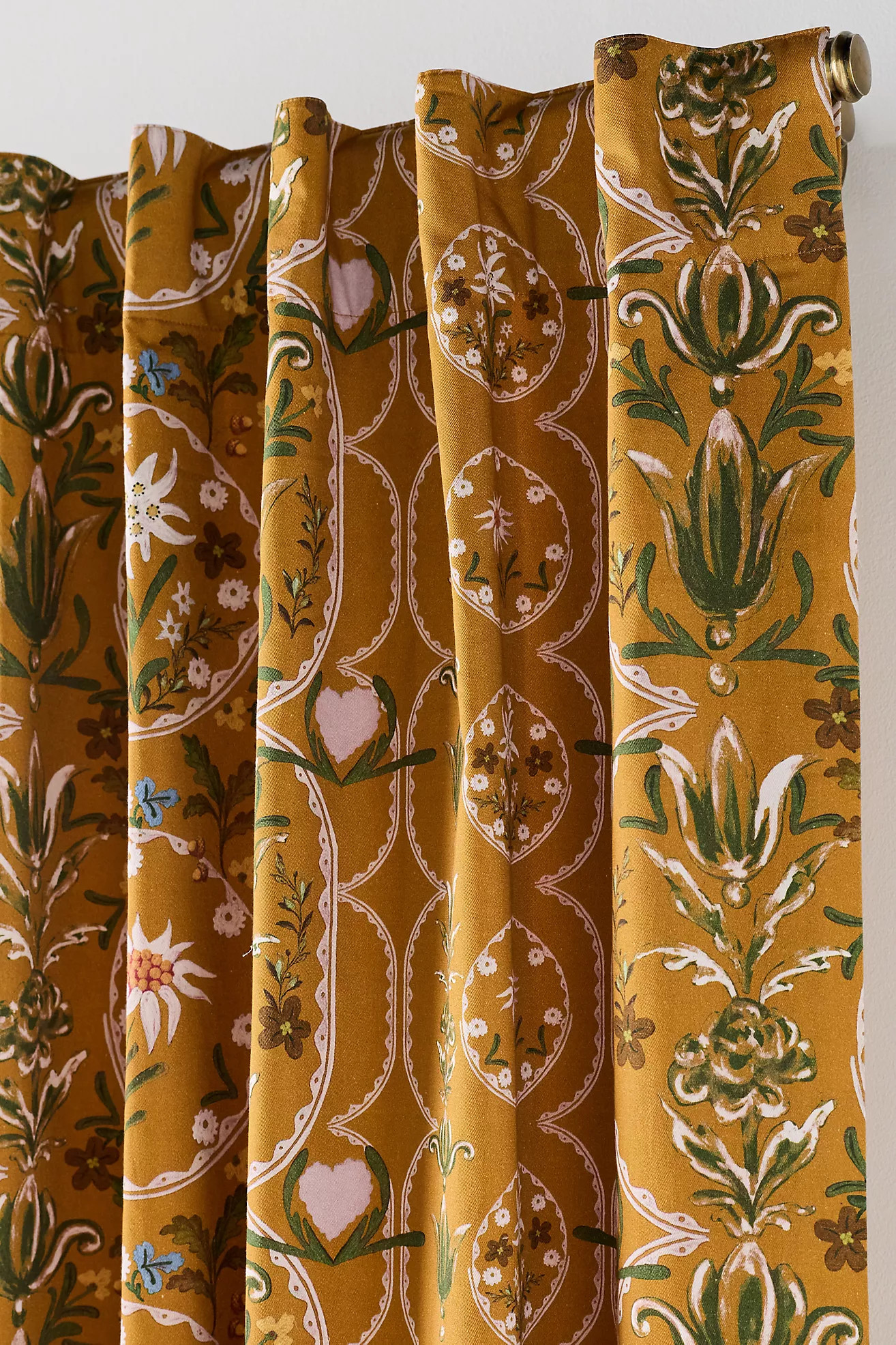MINDTHEGAP Edelweiss Printed Cotton Curtain | Anthropologie (US)
