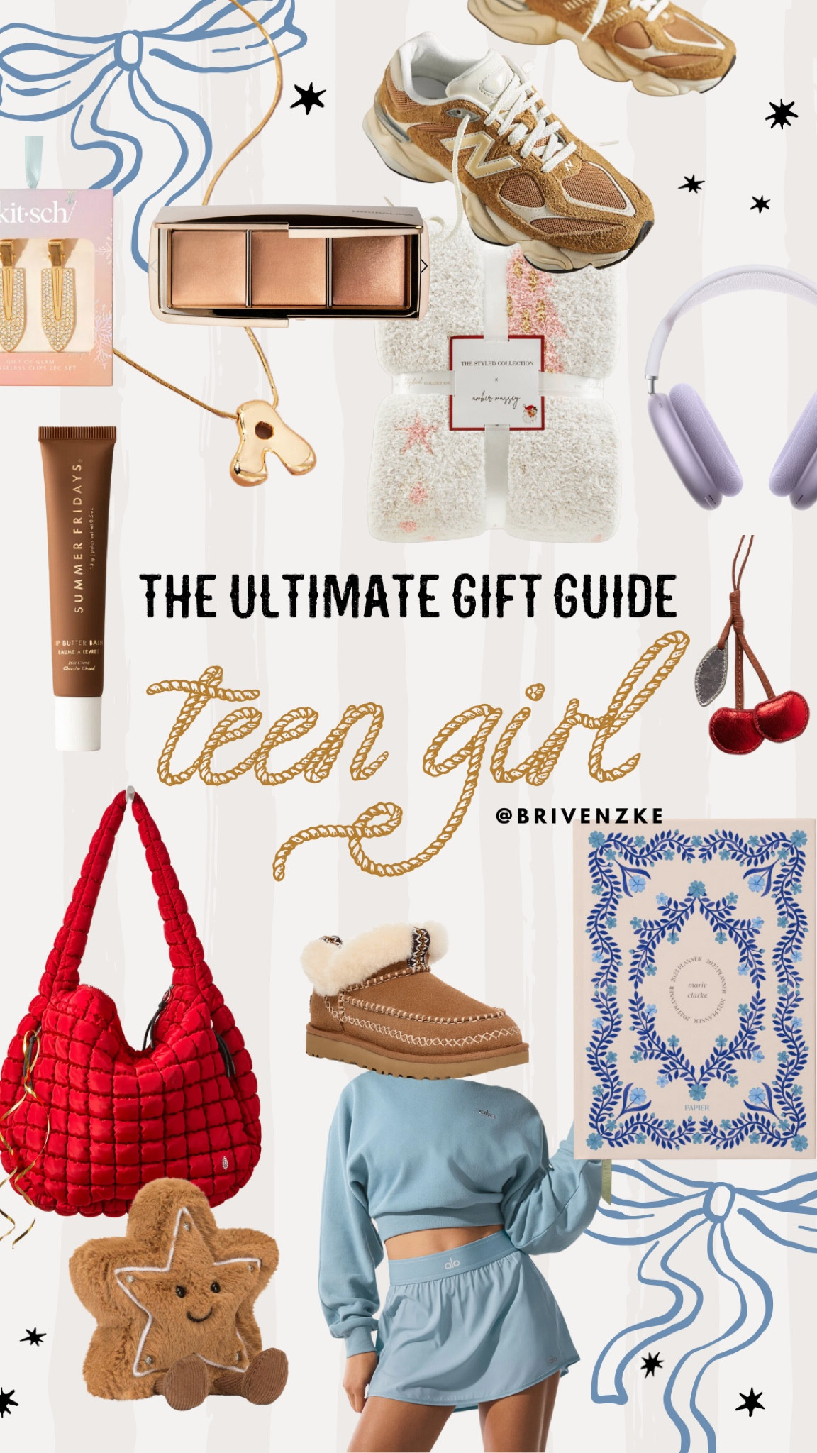 gift guide for teen girl’s approved by my teen 🥰 Alo, Lululemon, Aritzia, Brandy Melville are great clothing places to check!! Plushies are from jellycat!! Notebook from Papier. 🎄🎄

#LTKGiftGuide