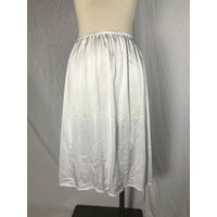 Vintage Vassarette White Nylon Half Slip With Lacy Trim & Back Slit in Below Knee Length Largre 26"" Fashion | Etsy (US)