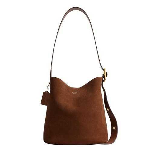 Coach Bleeker Bucket Bag in Suede, B4/Warm Brown | Amazon (US)