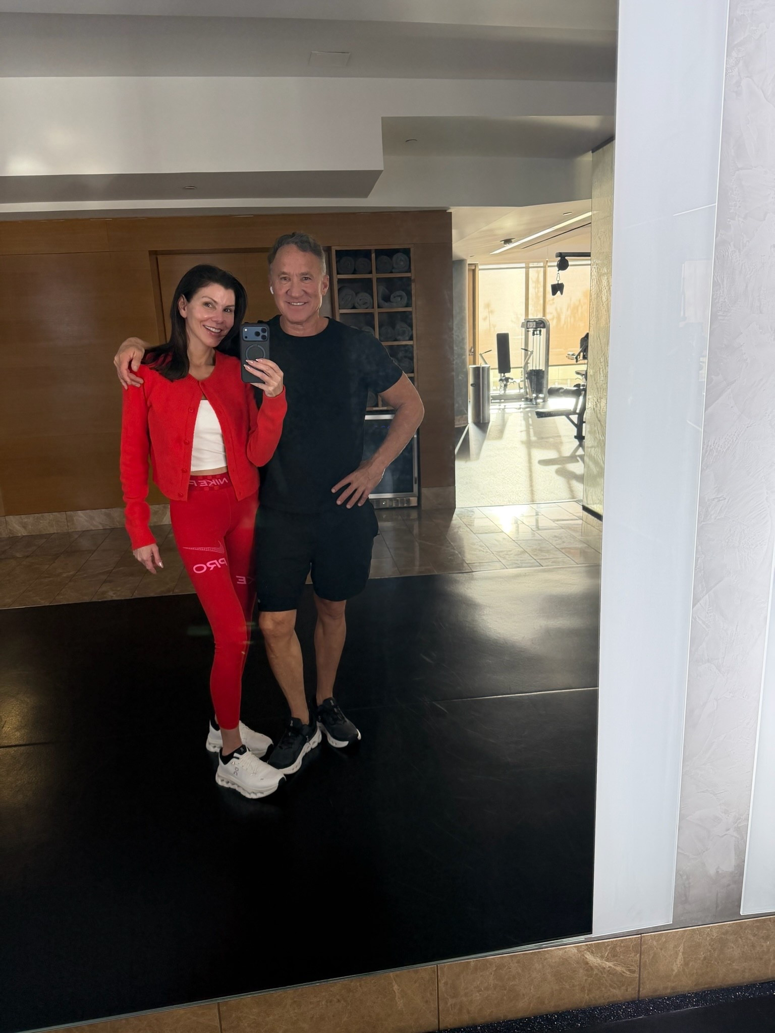 Loving this bold red set layered with a classic cardi — cute enough for coffee after, comfy enough for leg day. ❤️

#LTKActive #LTKfitnessgoals #LTKootd