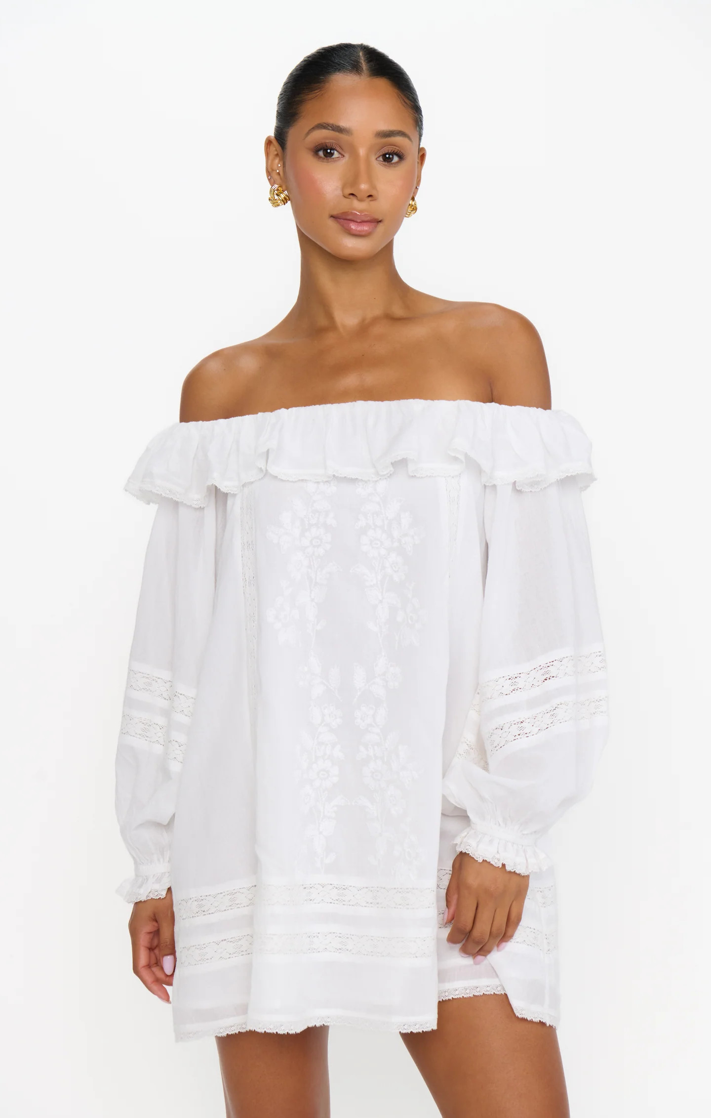 Meadow Mini Dress ~ Cream Voile Trim | Show Me Your Mumu