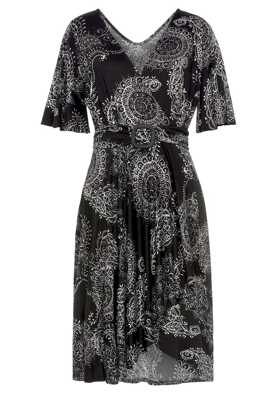 belted asymmetrical dress | Lascana