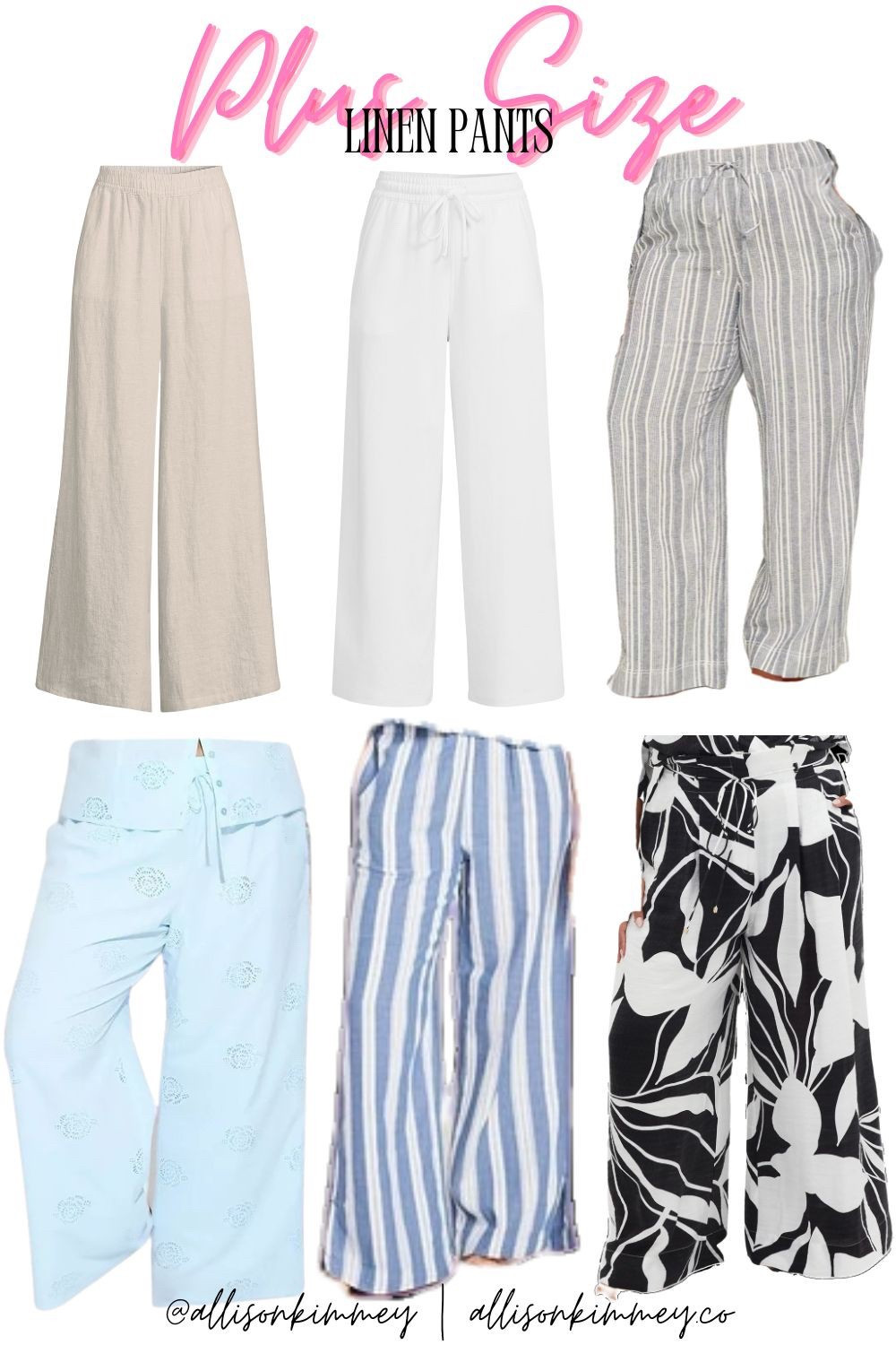 Plus size Linen Pants!
Nothing says summer like an easy breezy pull on wide leg linen plant! Go for classic white/beige or a fun color or pattern. 
Just do you babes
Xoxo
Allie

#LTKStyleTip #LTKPlusSize