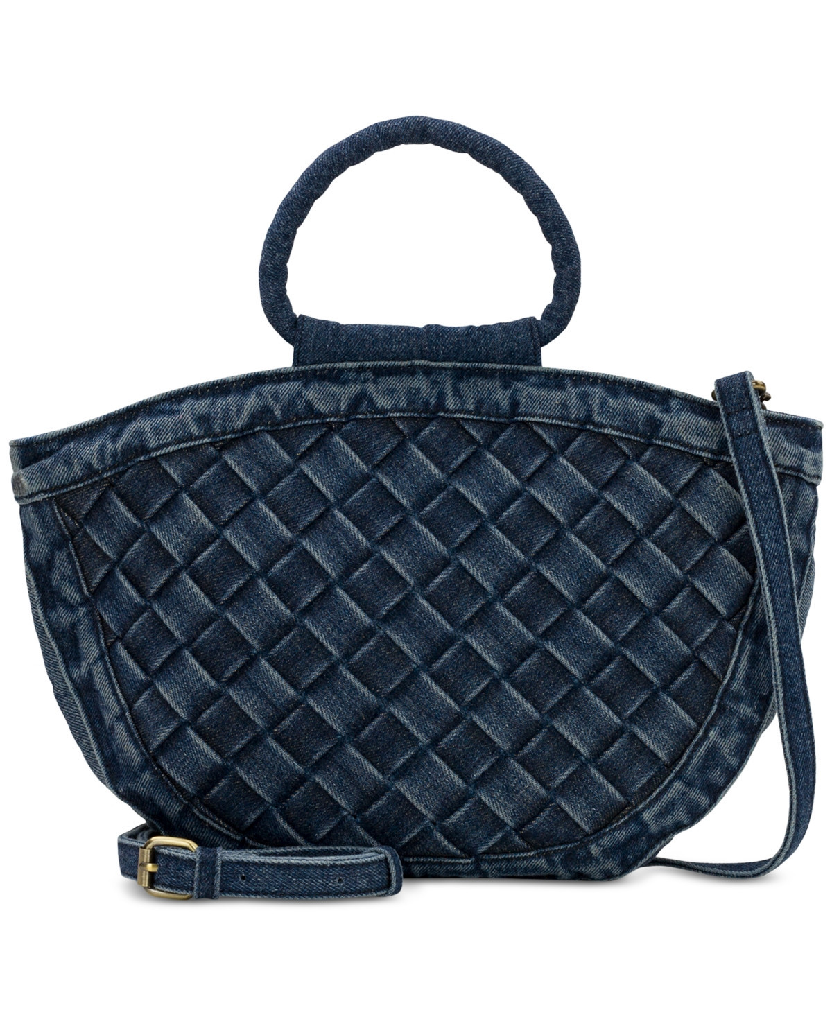 Patricia Nash Ossi Medium Woven Denim Satchel - Denim | Macy's