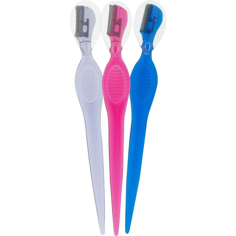 Trim Beauty Care Eyebrow Shaper Shaver Razors, Multi-Color, 3 Pieces - Walmart.com | Walmart (US)