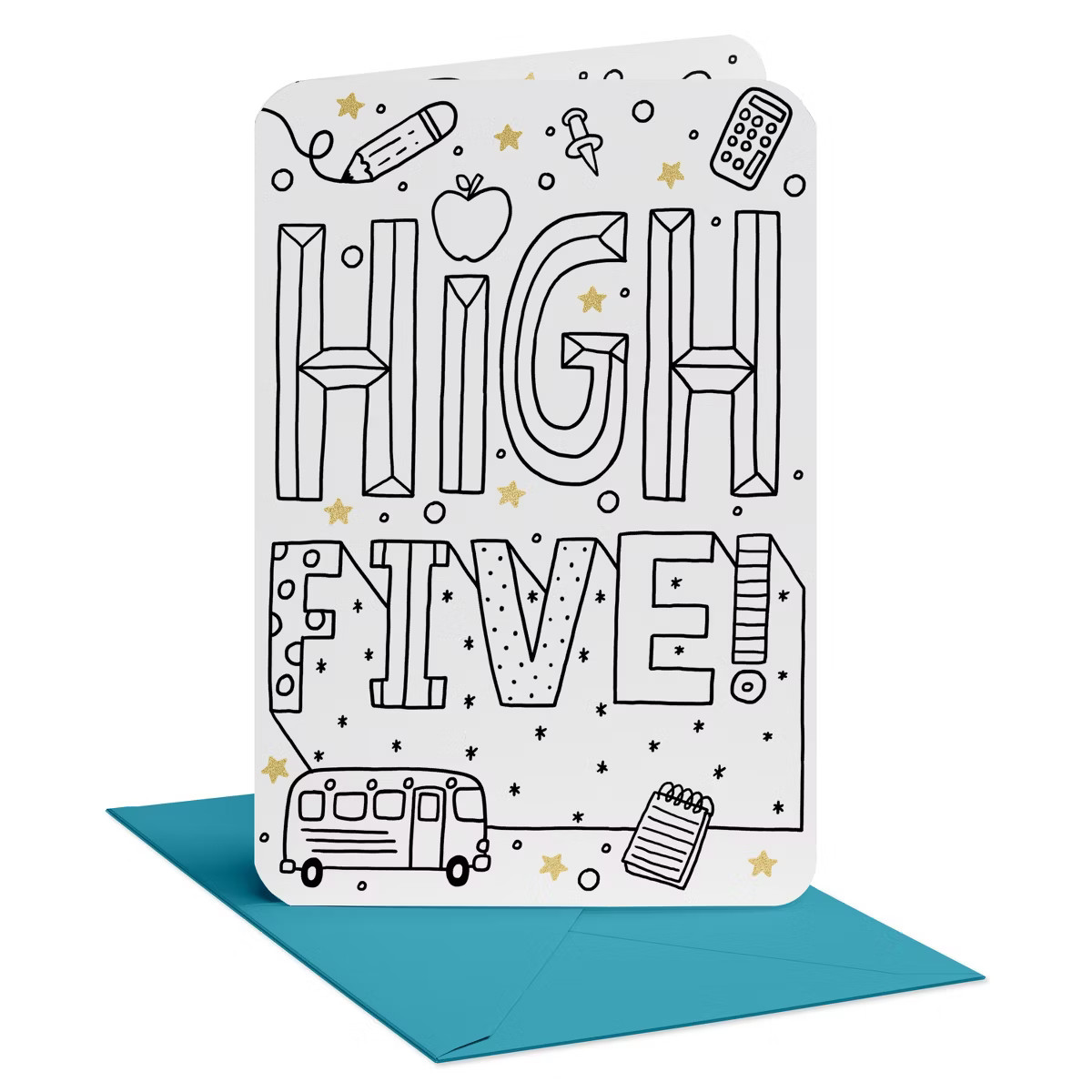 Carlton Cards Teacher Appreciation Thank You Coloring Card High Five | Target