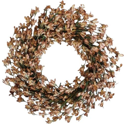 Bibelot Fall Wreaths for Front Door, Artificial Forsythia Flower Wreath 20’’ Artificial Blossom Flower Wreaths, Farmhouse Wreath for Festival Wall Decor | Amazon (US)