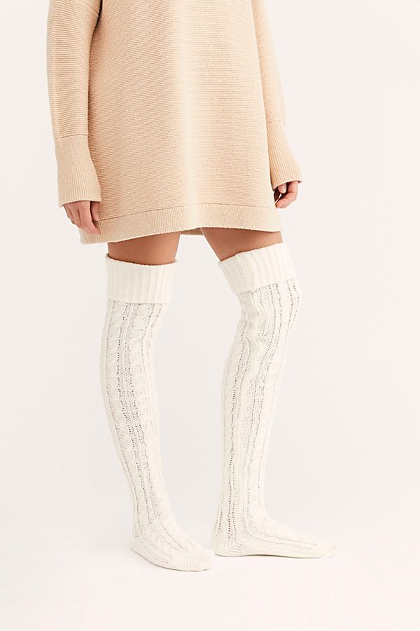 Alpine Cable Over-The-Knee Socks | Free People (Global - UK&FR Excluded)