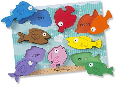 Melissa & Doug Colorful Fish Wooden Chunky Puzzle (8 pcs) | Amazon (US)