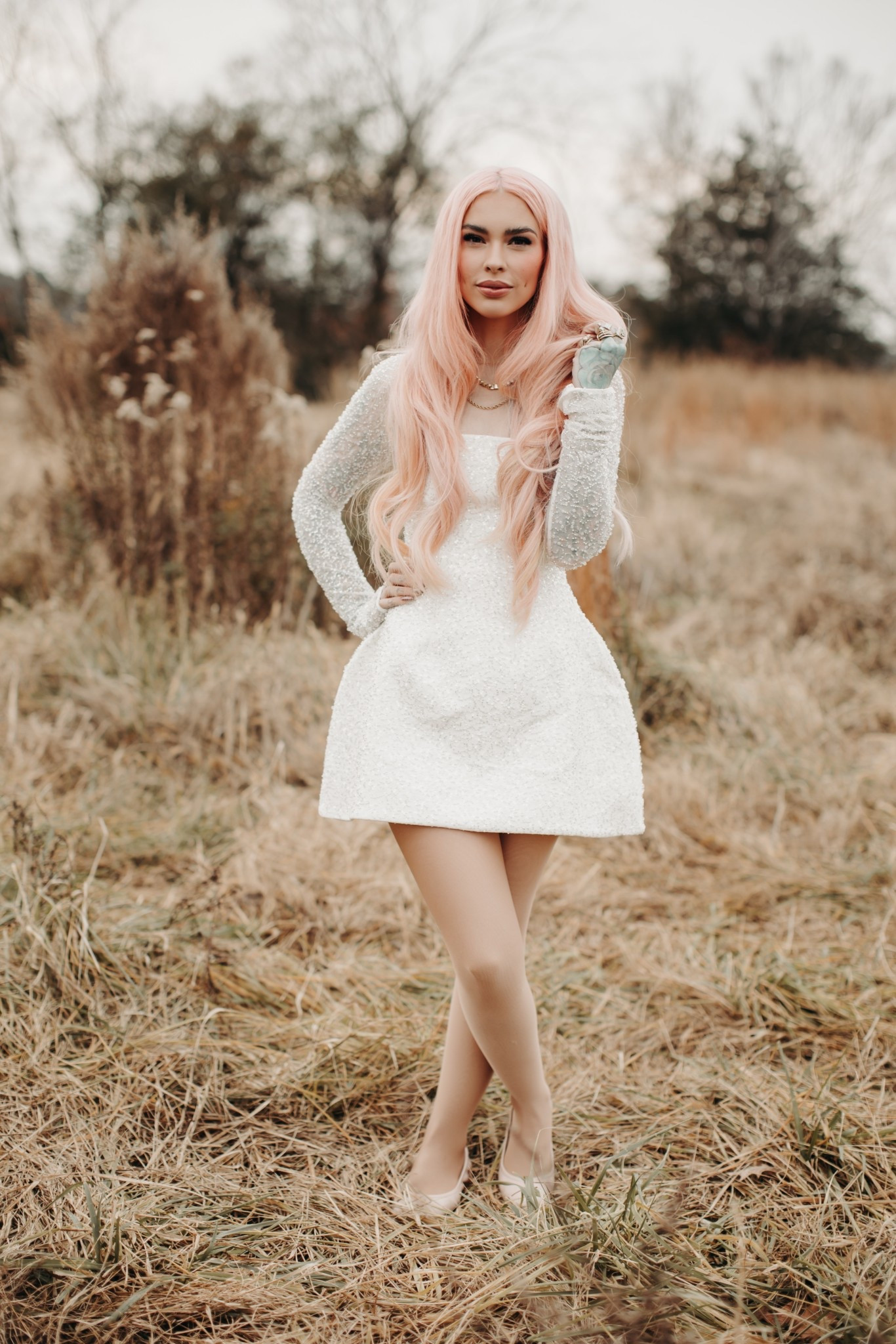 White long sleeve embellished mini (exact by Babyboo — linking similar styles!).

Flats- Tieks 

#LTKootd #LTKgrwm #LTKPetite