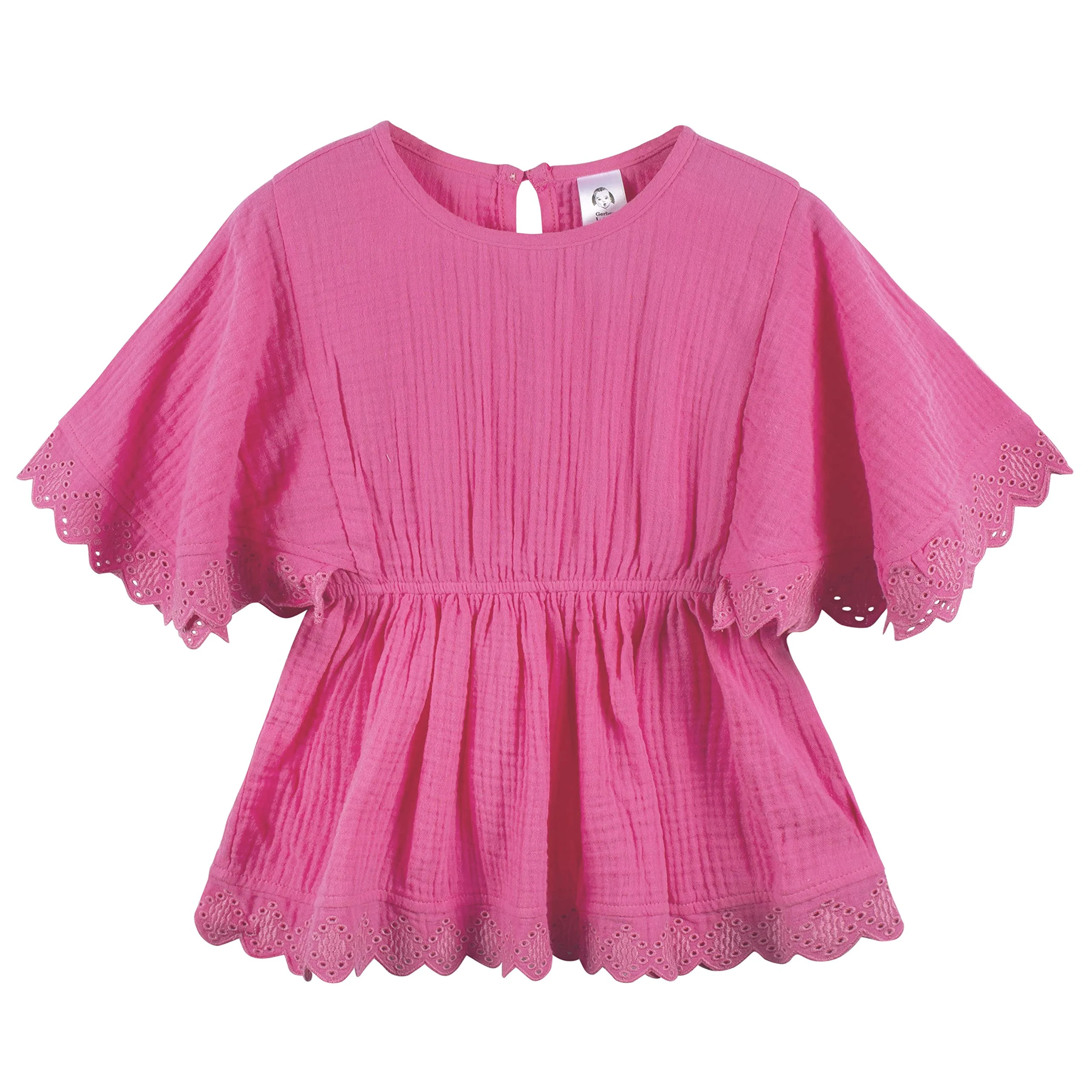Baby & Toddler Girls Pink Woven Kaftan Coverup | Walmart (US)