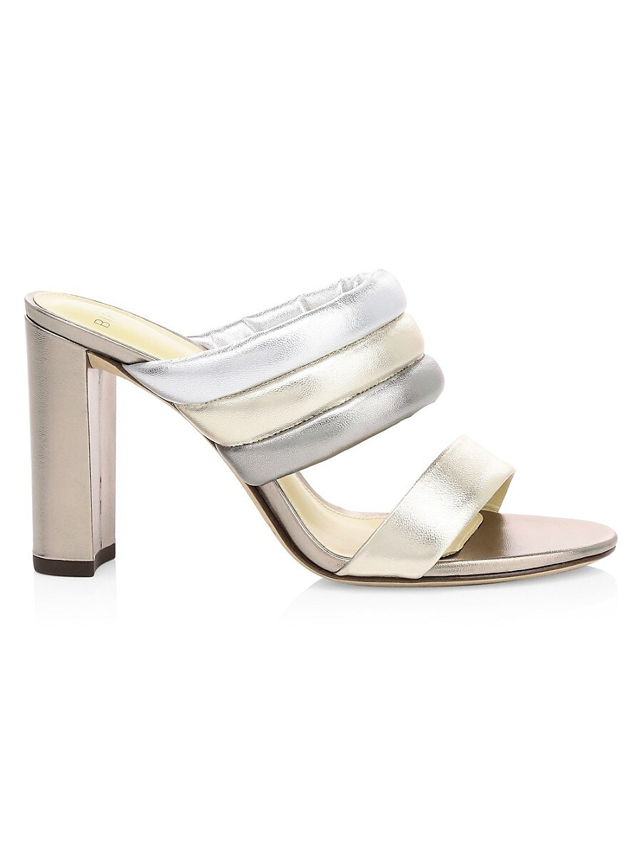Alexandre Birman Women's Fabby Metallic Leather Mules - Golden - Size 6 | Saks Fifth Avenue OFF 5TH