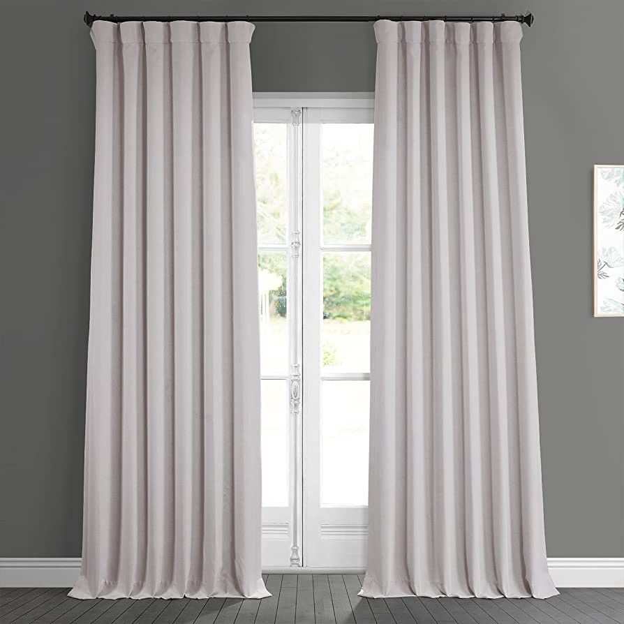 HPD Half Price Drapes BOCH-LN185-P Faux Linen Room Darkening Curtains for Bedroom (1 Panel), 50 X... | Amazon (US)