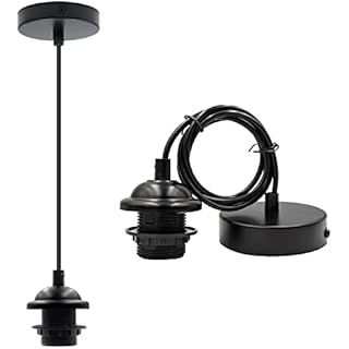 Industrial Mini Pendant Light Kit, E26 Base Vintage Style Black Cord Hanging Light Fixture,be App... | Amazon (US)