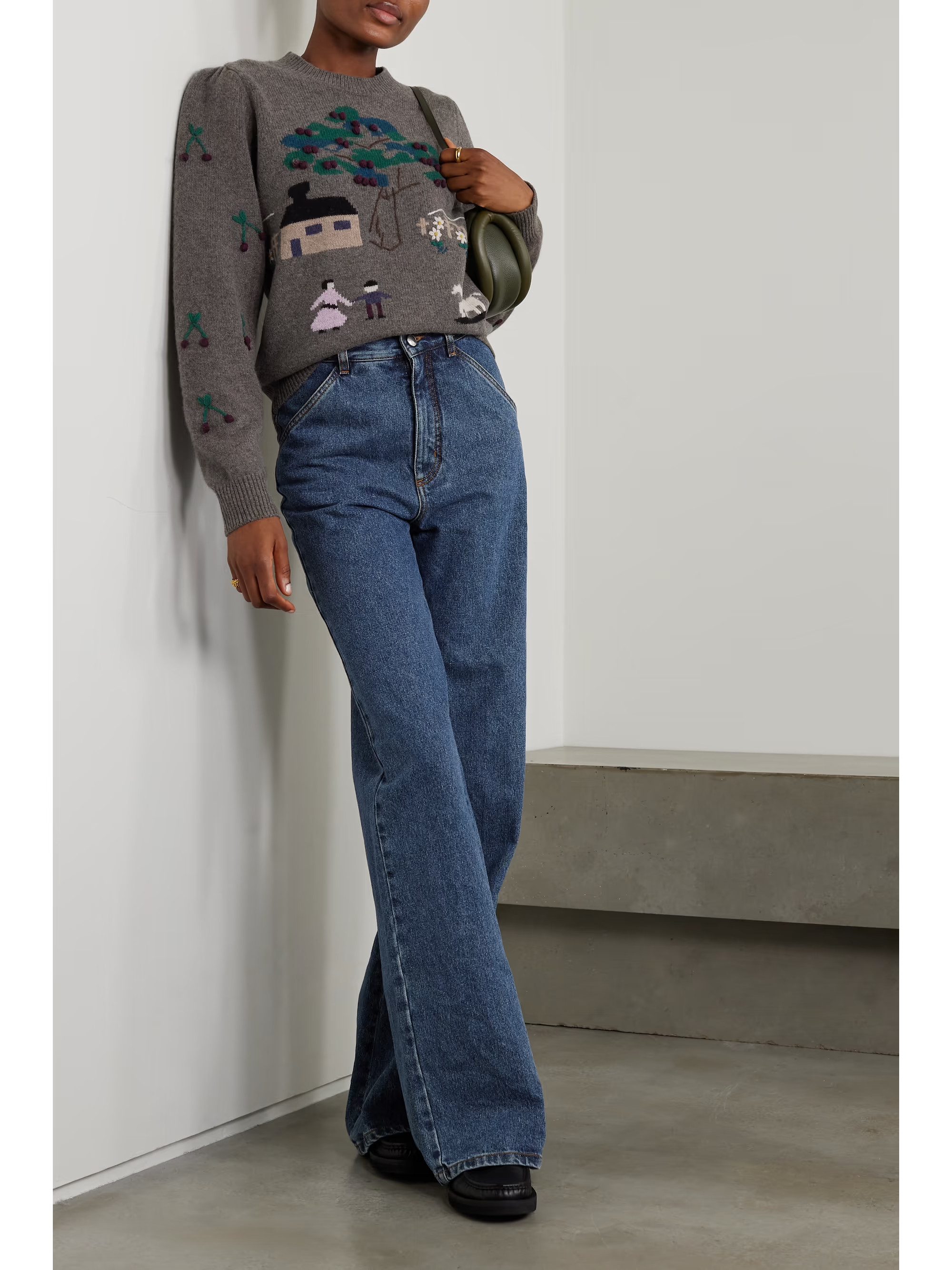 Chelsea embroidered intarsia wool sweater | NET-A-PORTER (UK & EU)