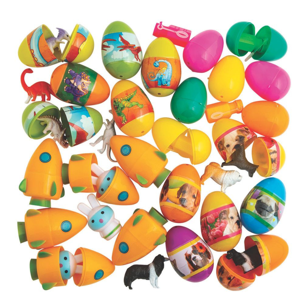 240 Pc 2.5"" Bulk Toy-Filled Plastic Easter Egg Assortment | Oriental Trading Company