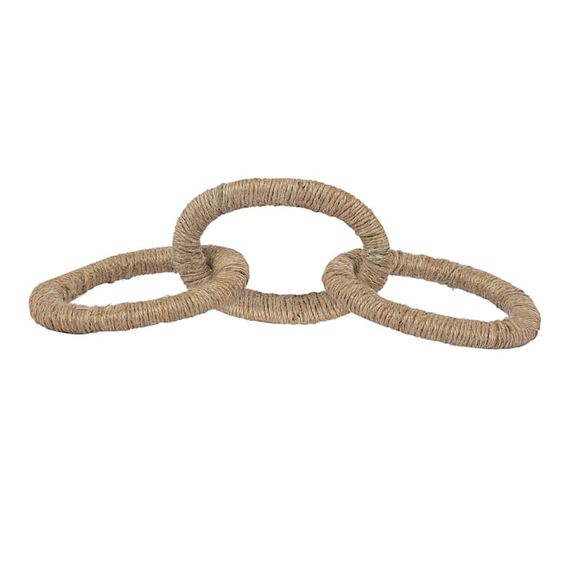 Jute Wrapped Wood Link Decor | At Home