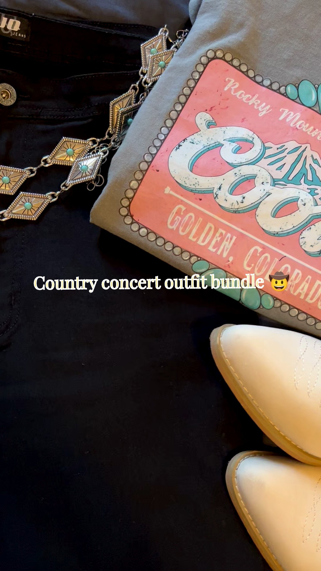 You pick your color Fiona flare leg jeans, get a mystery graphic tshirt to match! 