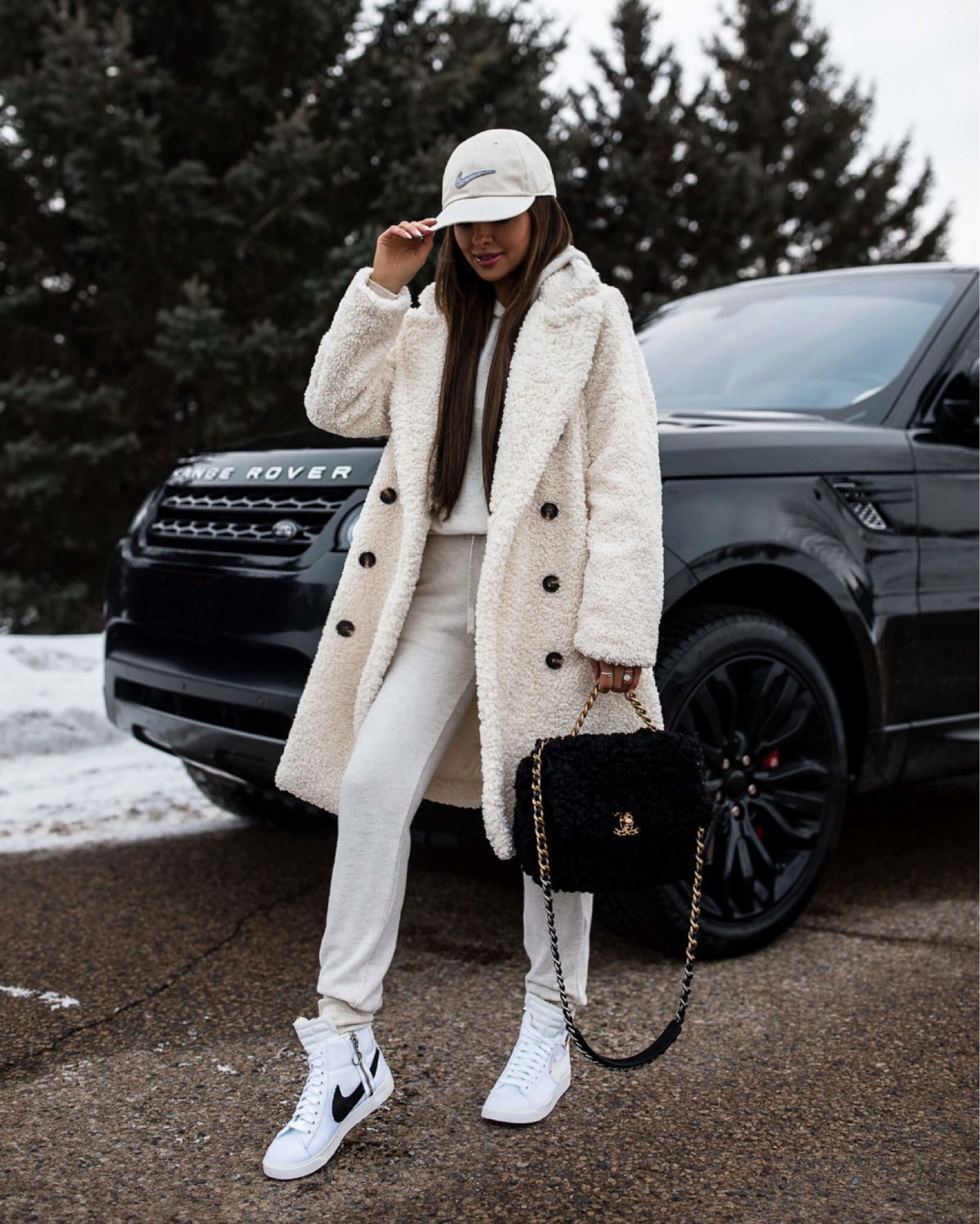 Casual winter outfit
Similar white teddy coat
Nordstrom white sweatsuit
Nike blazer sneakers 

#LTKstyletip #LTKfindsunder100 #LTKSeasonal