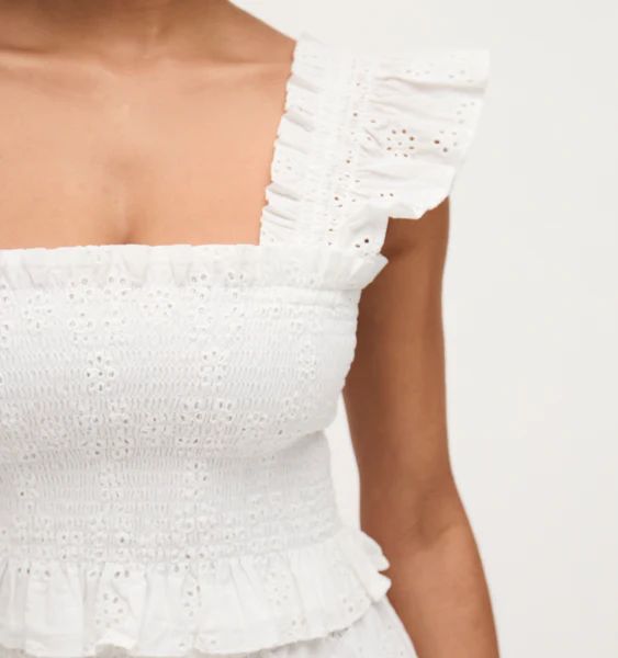 The Eyelet Cropped Paz Nap Top | Hill House Home