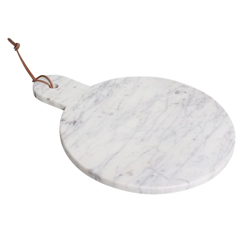 White Marble Round Board, Large | At Home
