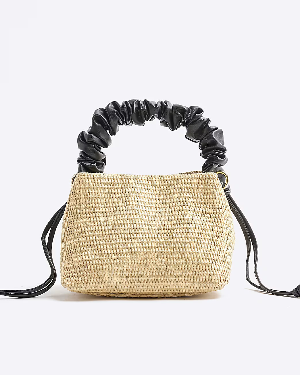 Beige Ruched Grab Handle Cross Body Bag | River Island UK & IE