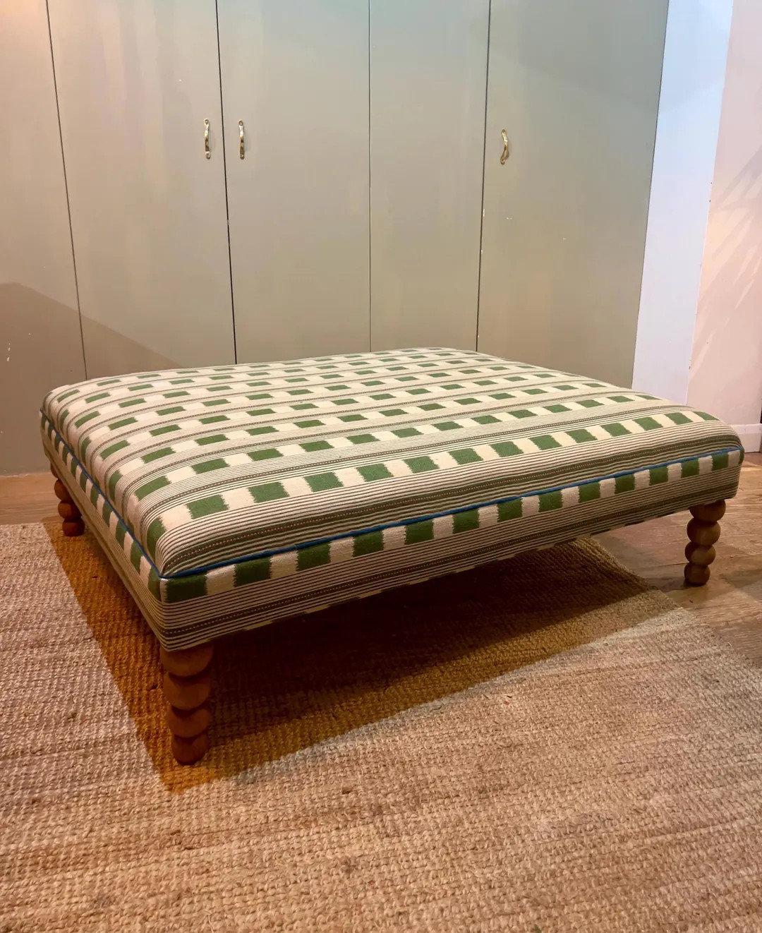 Bespoke Christopher Farr Cloth Ottoman in Lost and Found Fabric by Kit Kemp - Etsy | Etsy (US)