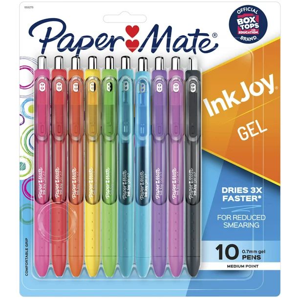 Paper Mate InkJoy Gel Pens, Medium Point (0.7 mm), Assorted Colors, 10 Count - Walmart.com | Walmart (US)